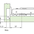 Dobradiça Reta 105° Click Com Amortecimento | Completa | Fgvtn